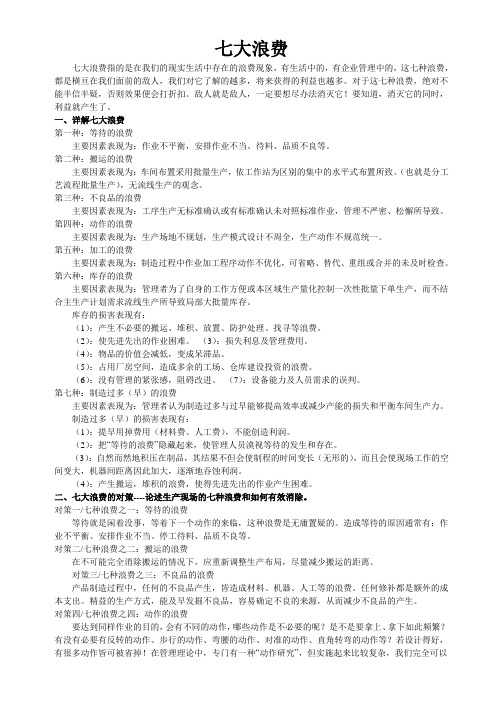 七大浪费