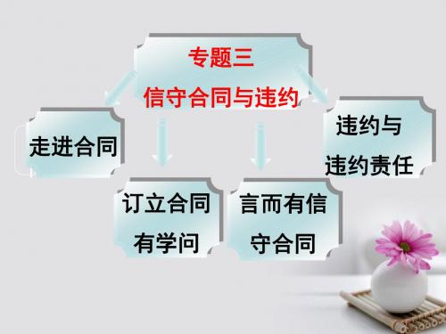 高中政治 3.1 走近合同讲义 新人教版选修5