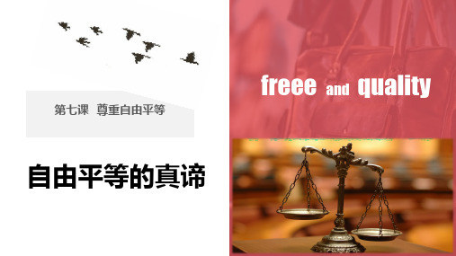 人教版八年级下册道德与法治《自由平等的真谛》