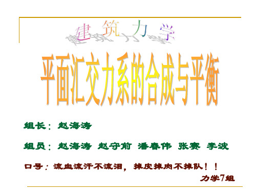 平面汇交力系的合成与平衡