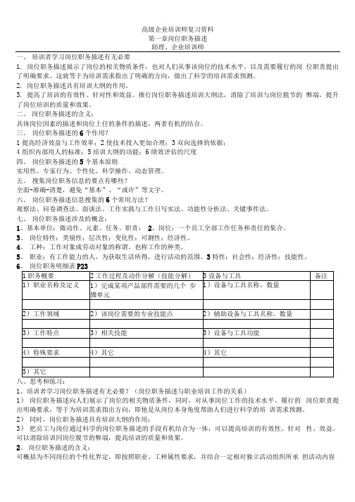 《企业专题培训师专题培训教材总复习.docx