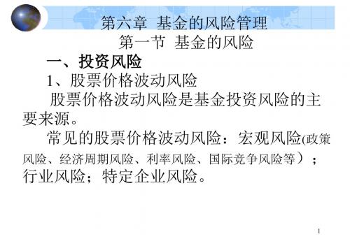 基金 第六章基金的风险管理(25)