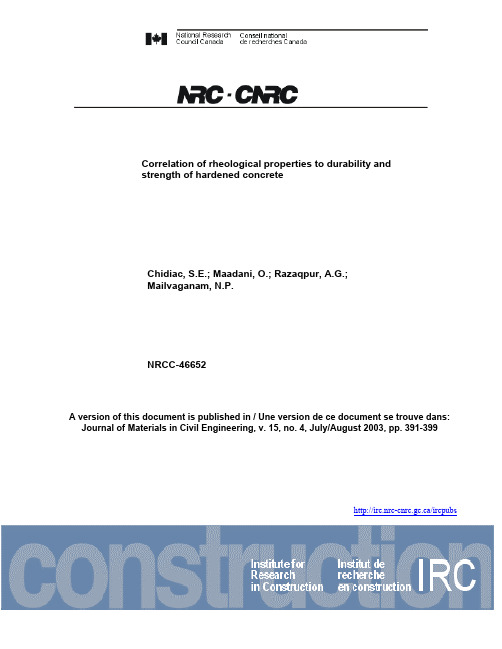 Journal of Materials in Civil Engineering, ASCE (in-press)