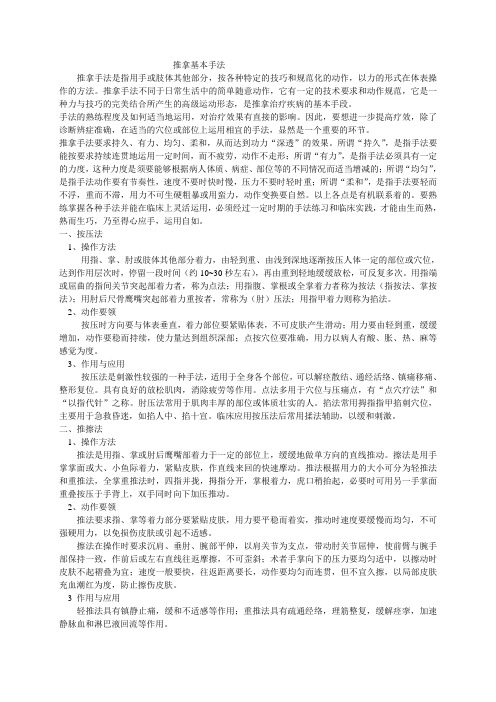 推拿基本手法