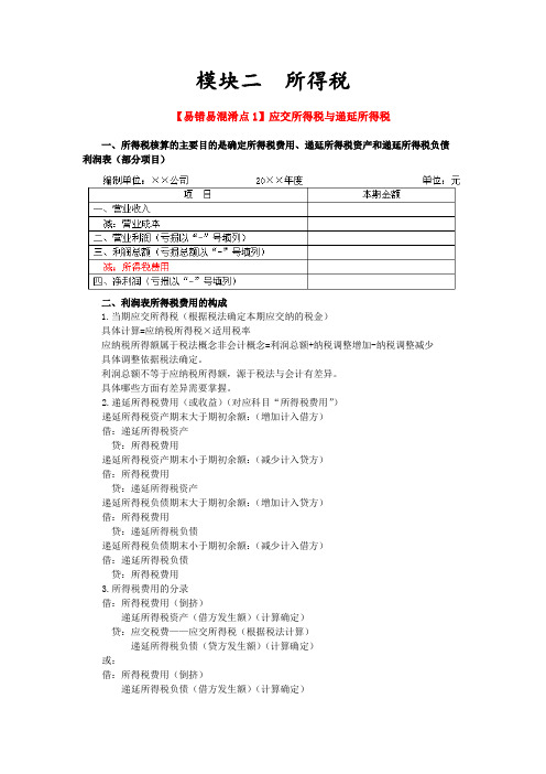 所得税易错点
