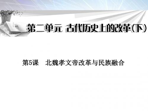 岳麓版选修1高中历史第5课《北魏孝文帝改革与民族融合》课件