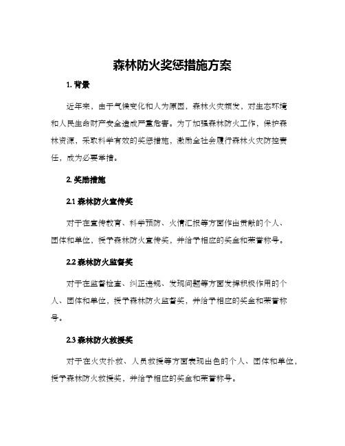 森林防火奖惩措施方案