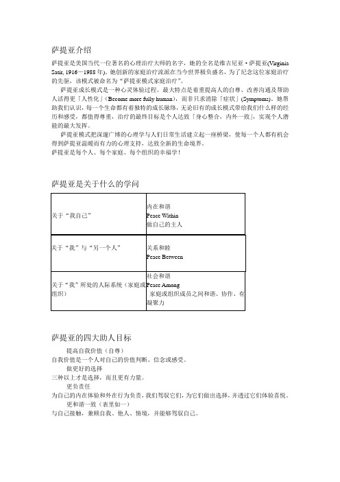 萨提亚的四大助人目标
