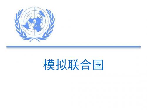 模拟联合国流程指导