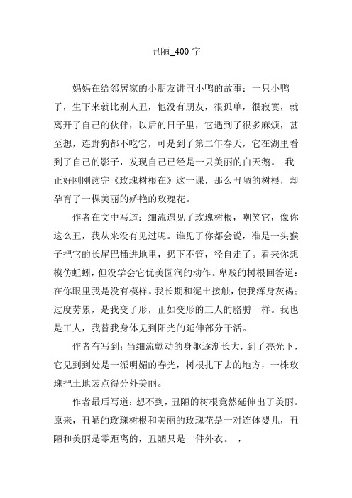 丑陋_400字