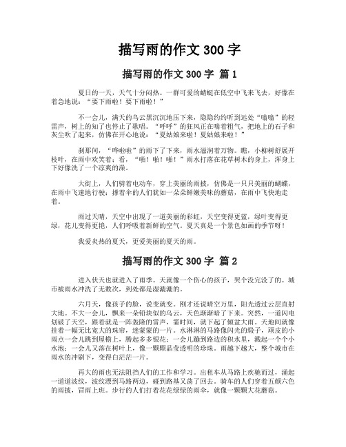 描写雨的作文300字
