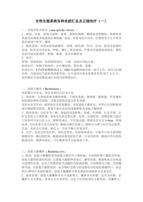 三基培训-妇科炎症及正规治疗
