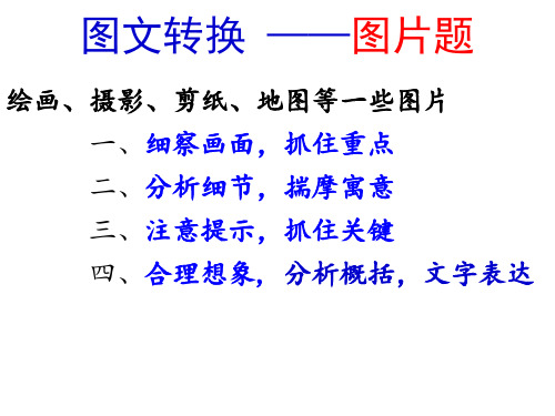 图文转换 ——图片题 课件-浙江省龙游中学2021届高三语文一轮复习