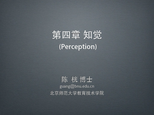 心理学概论讲义：第四章 知觉