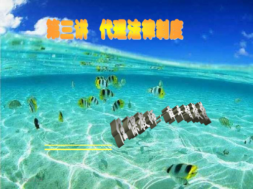 第三讲代理制度.ppt