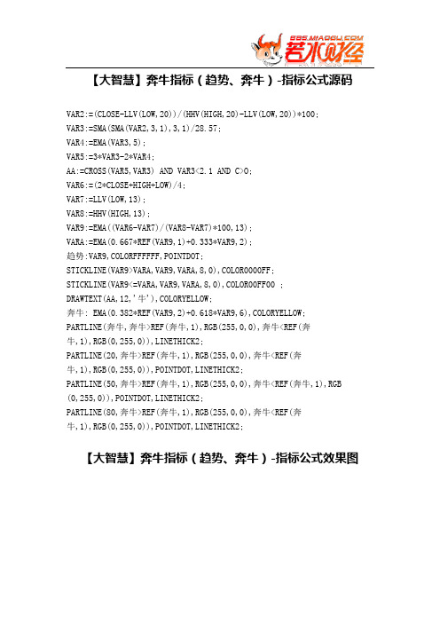 【股票指标公式下载】-【大智慧】奔牛指标(趋势、奔牛)