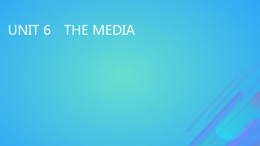 新教材高中英语Unit6TheMedia课件北师大版选择性必修第二册