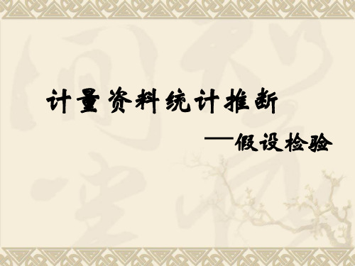 数值变量的统计推断-t检验