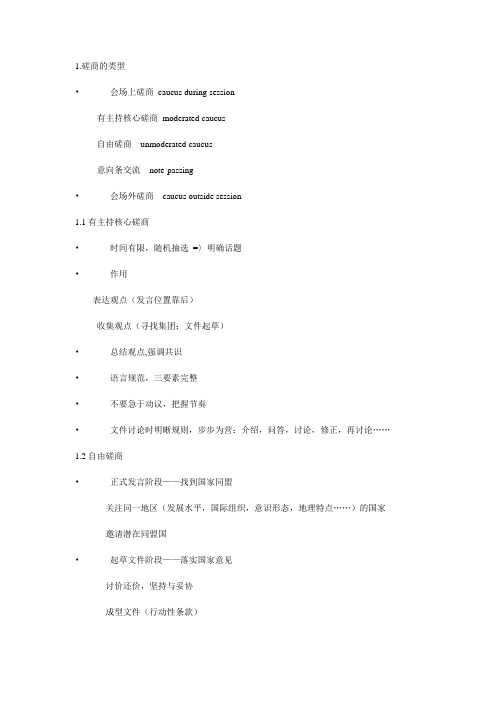 模拟联合国磋商