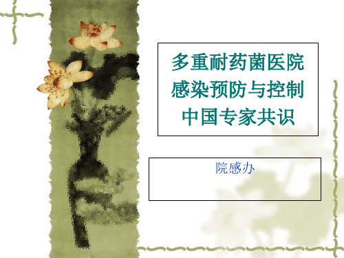 多重耐药菌医院感染预防与控制中国专家共识-医学资料