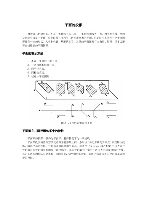 平面的投影