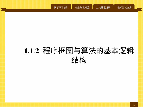 最新人教版高中数学必修3第一章程序框图、顺序结构