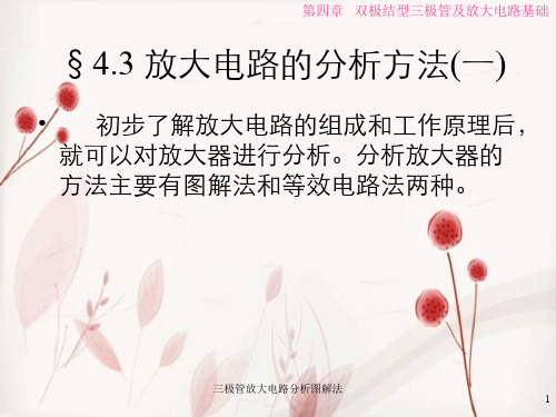 三极管放大电路分析图解法