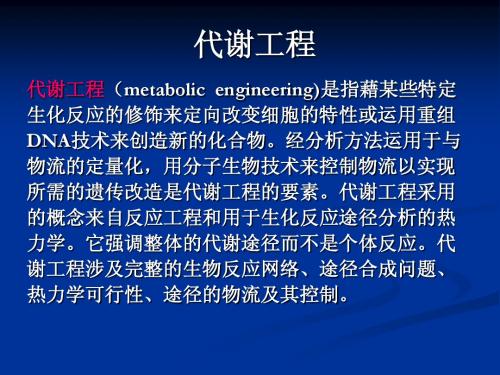 代谢工程(1)