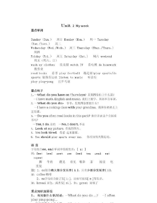 期中复习PEP人教版小学英语五年级上册期中知识汇总!