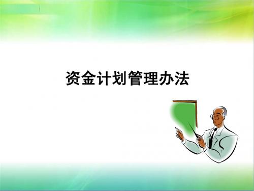 资金计划办理办法
