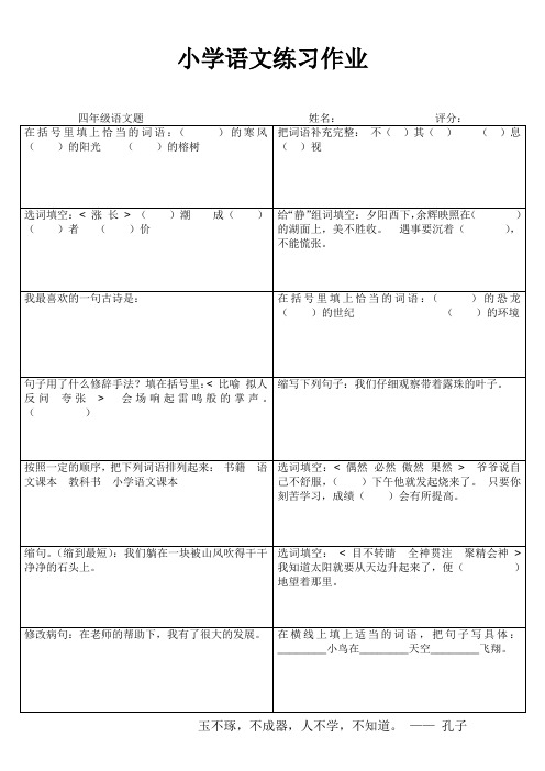 小学语文快乐随身练 (31)