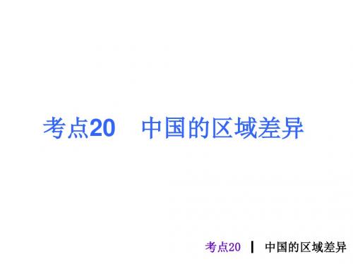人教版中考地理总复习考点20《中国的区域差异》PPT课件(11张ppt)