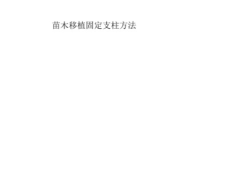 苗木移植固定支柱方法-精品文档
