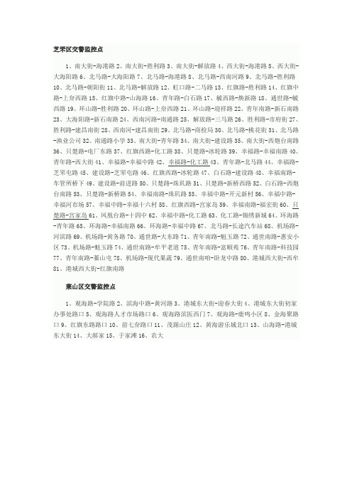 芝罘区交警监控点