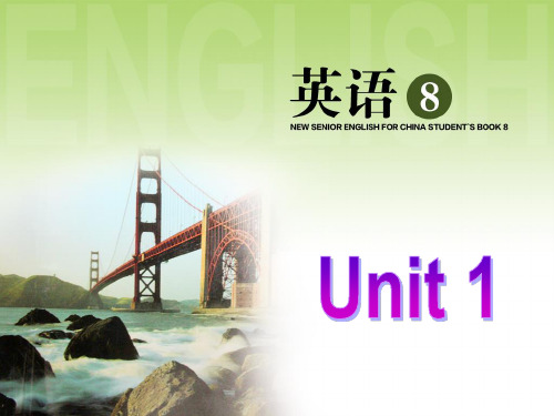 人教版高中英语选修八Unit1Using language课件