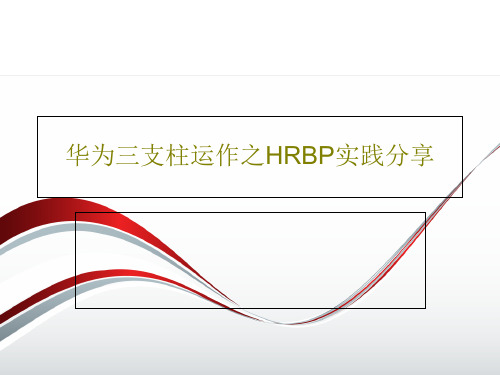 华为三支柱运作之HRBP实践分享共62页文档