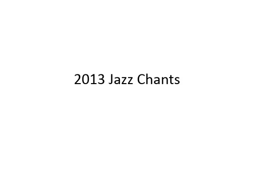 2013JAZZCHANTS