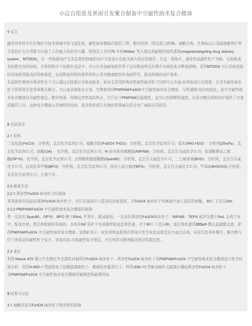 小议自组装及界面引发聚合制备中空磁性纳米复合微球