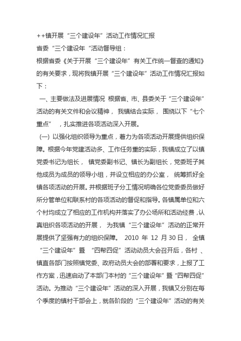 开展三项建设年汇报
