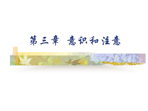 心理学：意识和注意