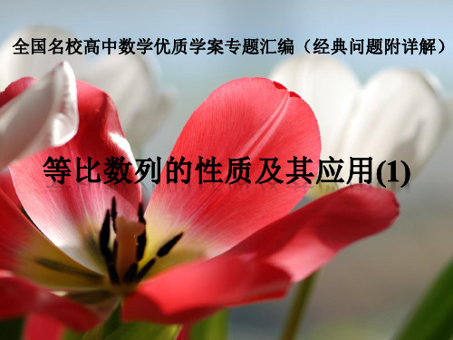 等比数列的性质及其应用 课件