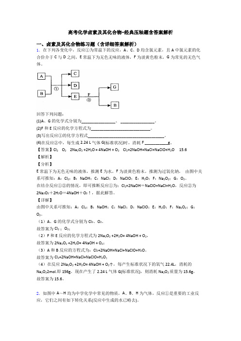 高考化学卤素及其化合物-经典压轴题含答案解析