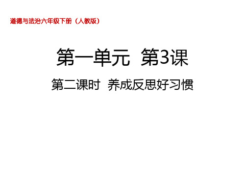 六年级下册道德与法治养成反思好习惯人教部编版