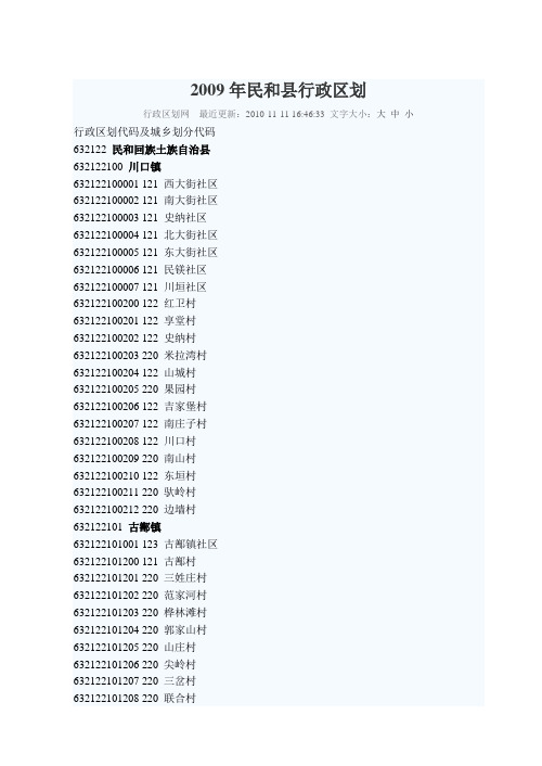 民和县行政区划