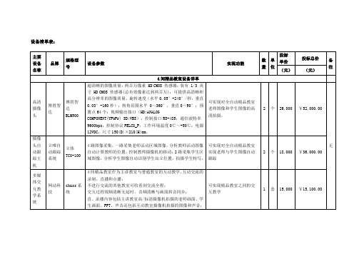 设备清单(1)