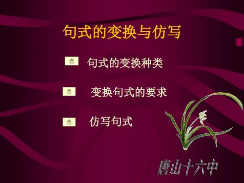 【高考语文】高考复习句式的变换与仿写ppt1