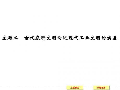 2016创新设计高考历史江苏专用二轮专题复习：高考特色串讲 主题二