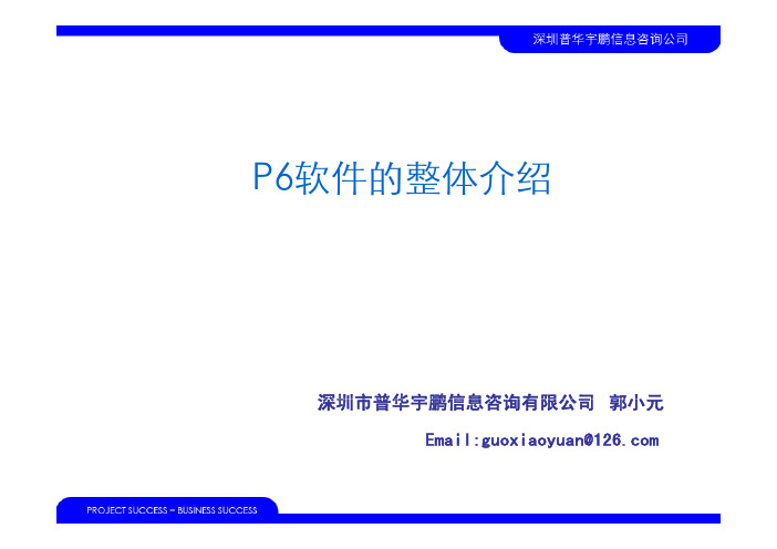 P6软件的整体介绍(P6-T01)