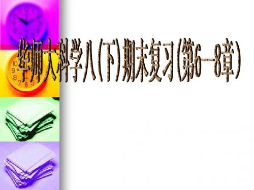 华师大科学八下6、7、8章复习
