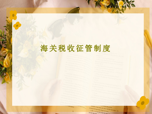 海关税收征管制度23页PPT